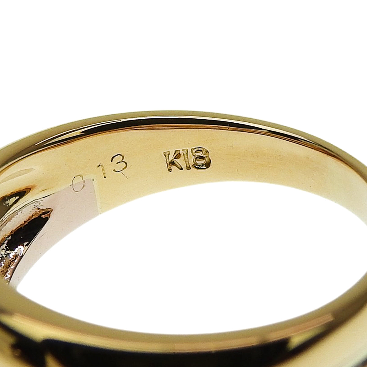 钻石戒指 D0.13 黄金 K18YG 玫瑰金 K18PG 9号(49) 5.9g