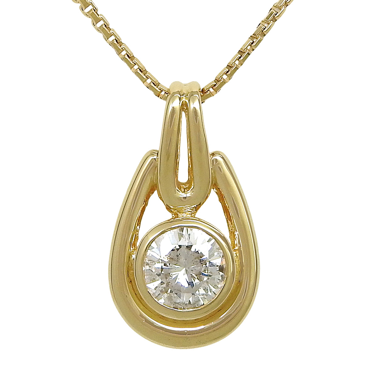 1PD ネックレス D0.528 イエローゴールド K18YG 5.2g