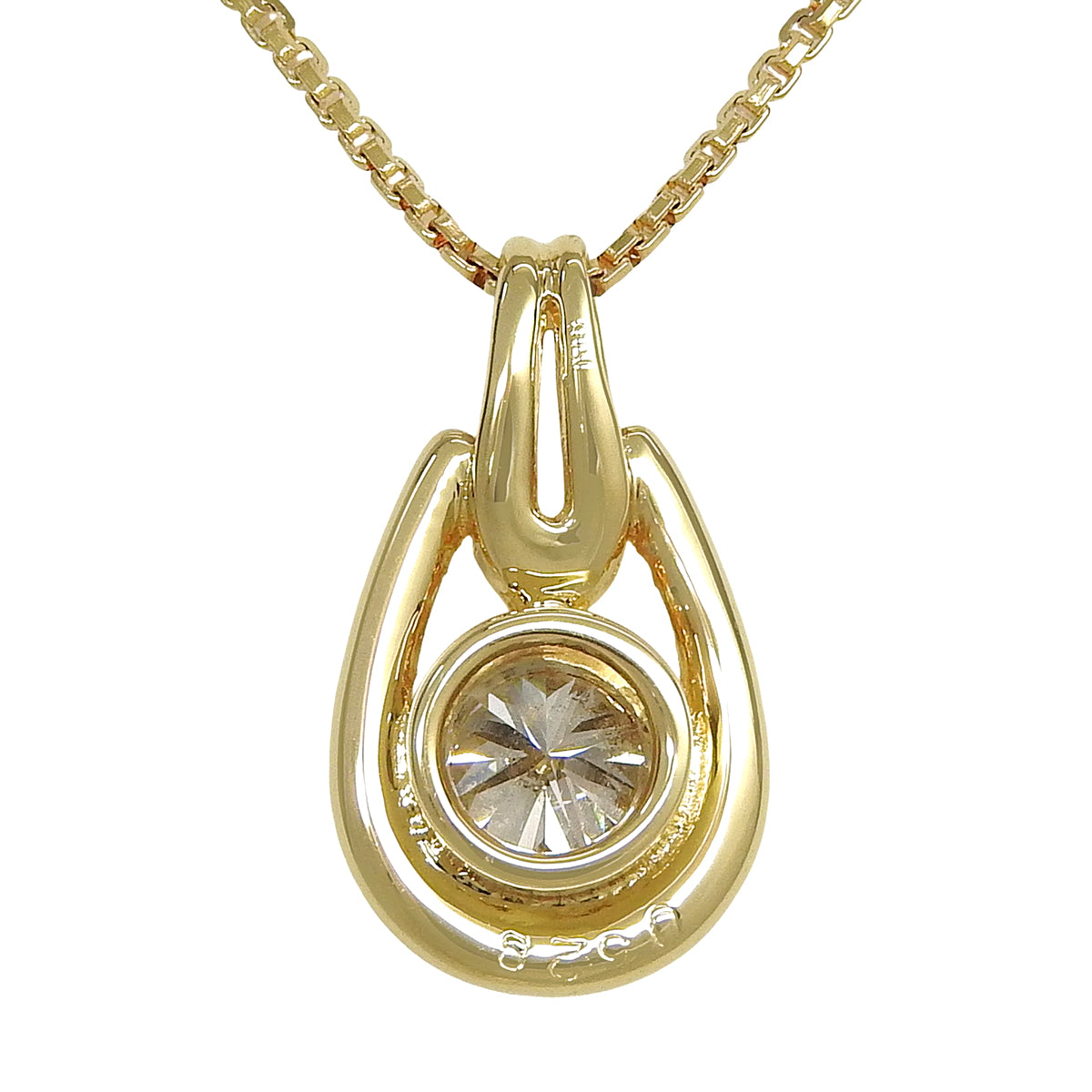 1PD ネックレス D0.528 イエローゴールド K18YG 5.2g