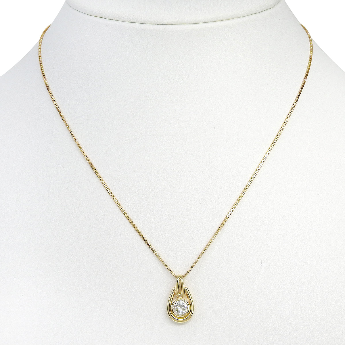 1PD ネックレス D0.528 イエローゴールド K18YG 5.2g