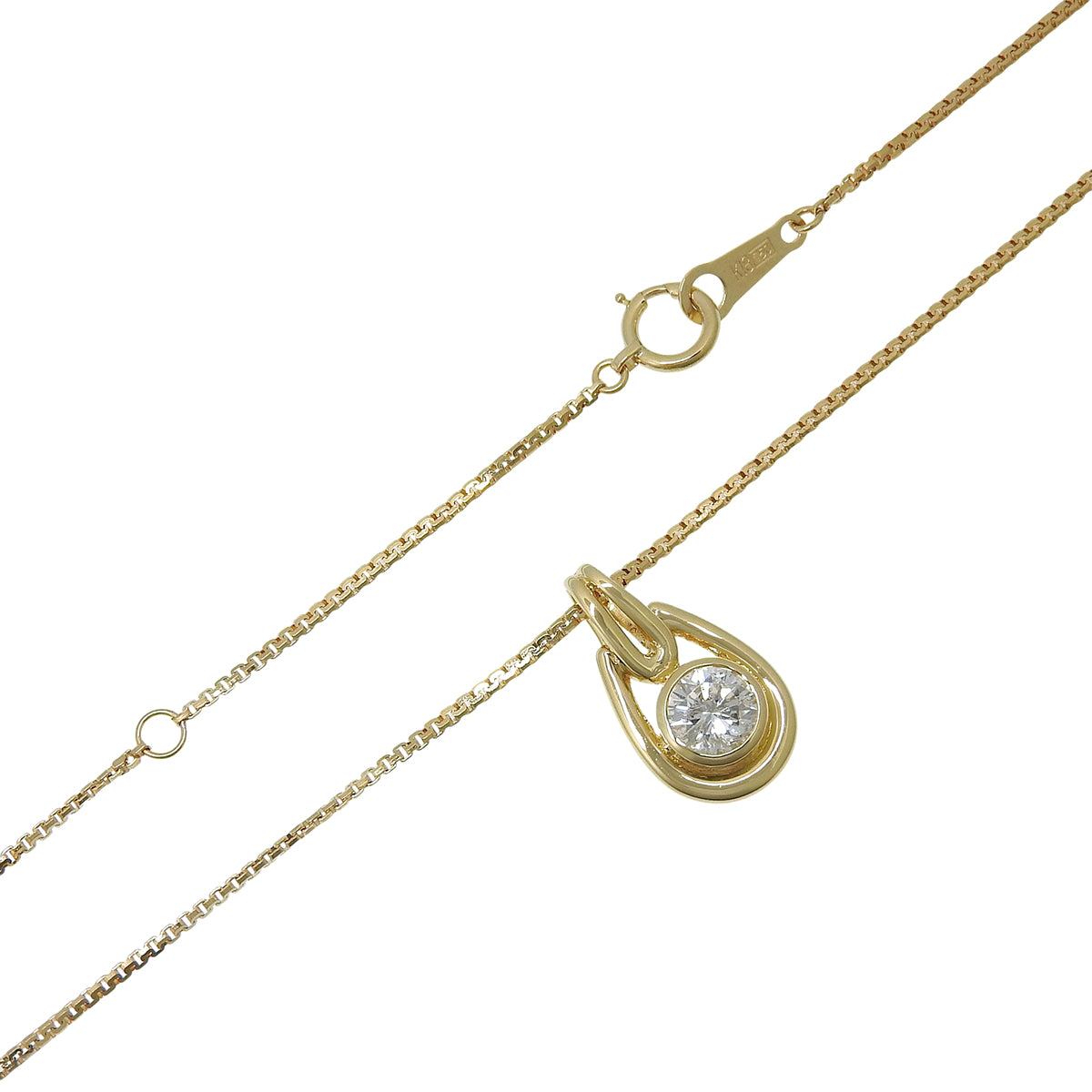 1PD ネックレス D0.528 イエローゴールド K18YG 5.2g