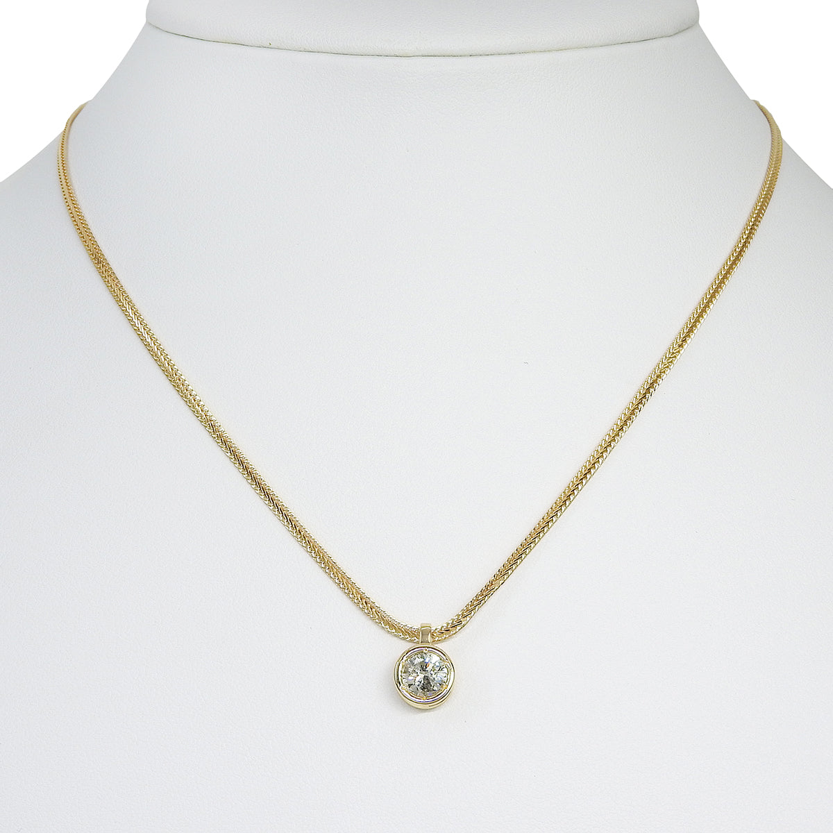 Diamond Necklace D0.78 Yellow Gold K18YG 6.1g