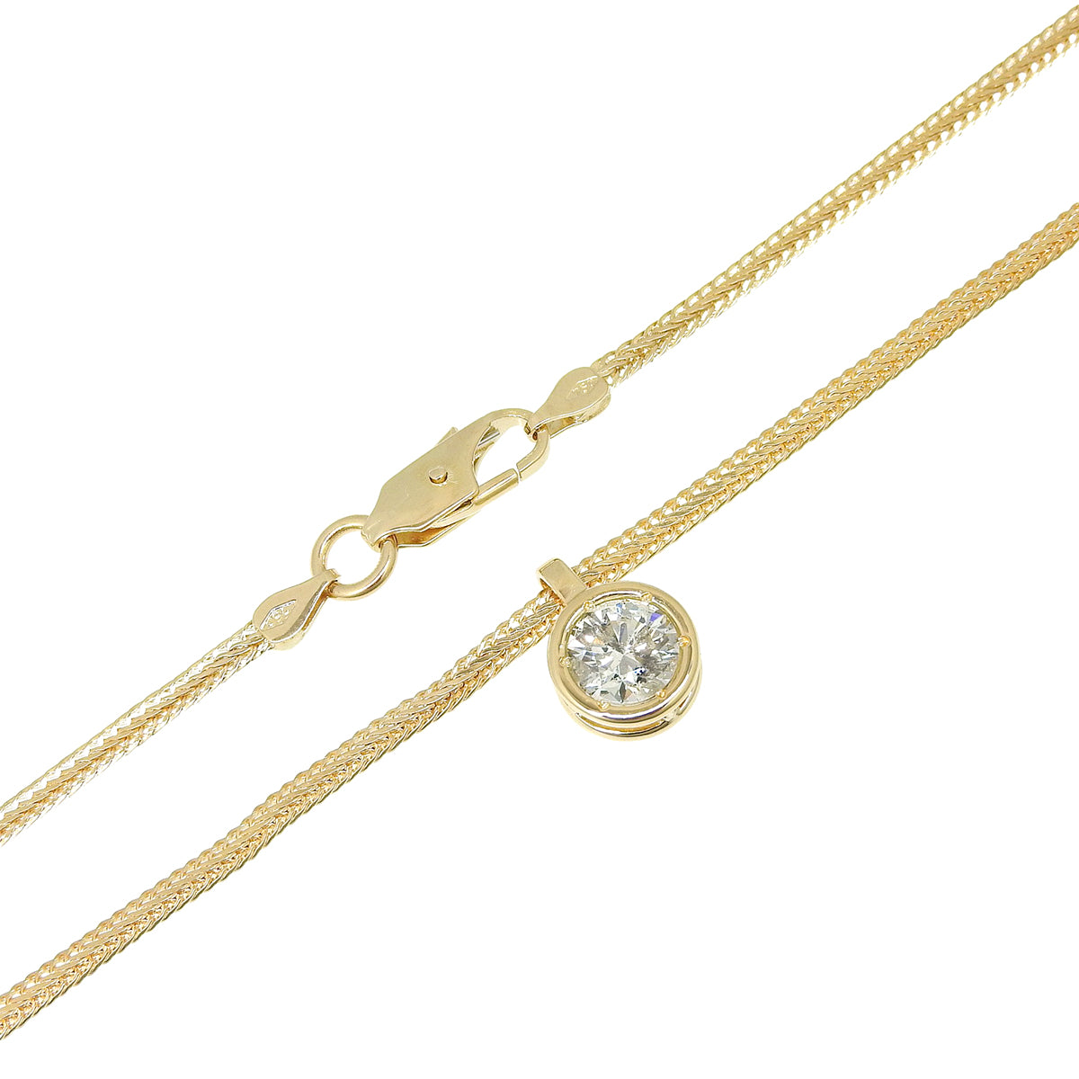 Diamond Necklace D0.78 Yellow Gold K18YG 6.1g