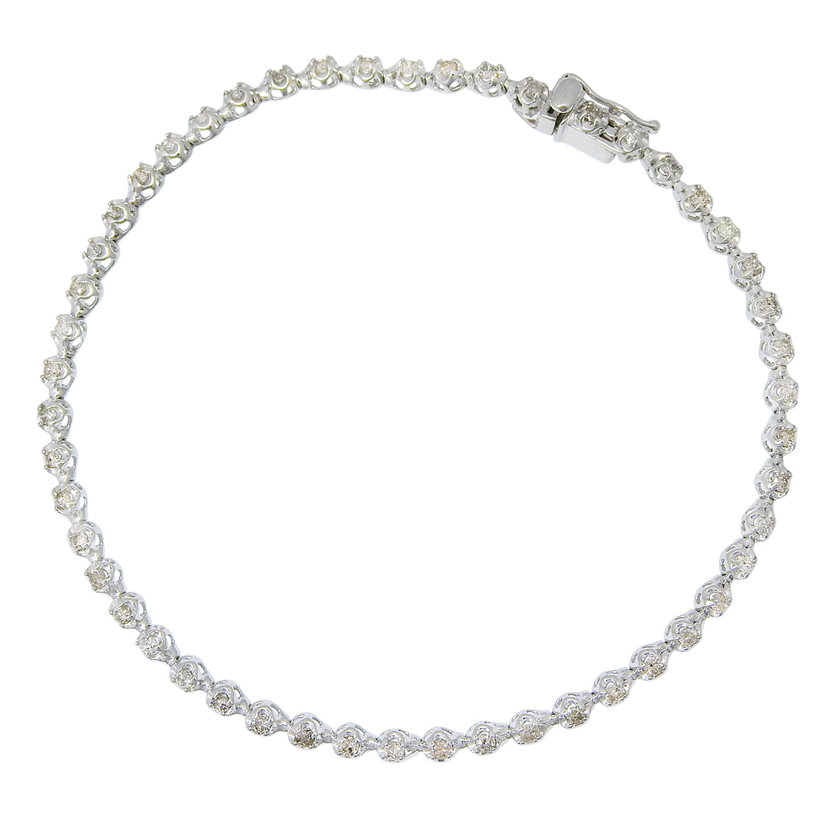 Diamond Bracelet D1.00 White Gold K18WG 5.2g