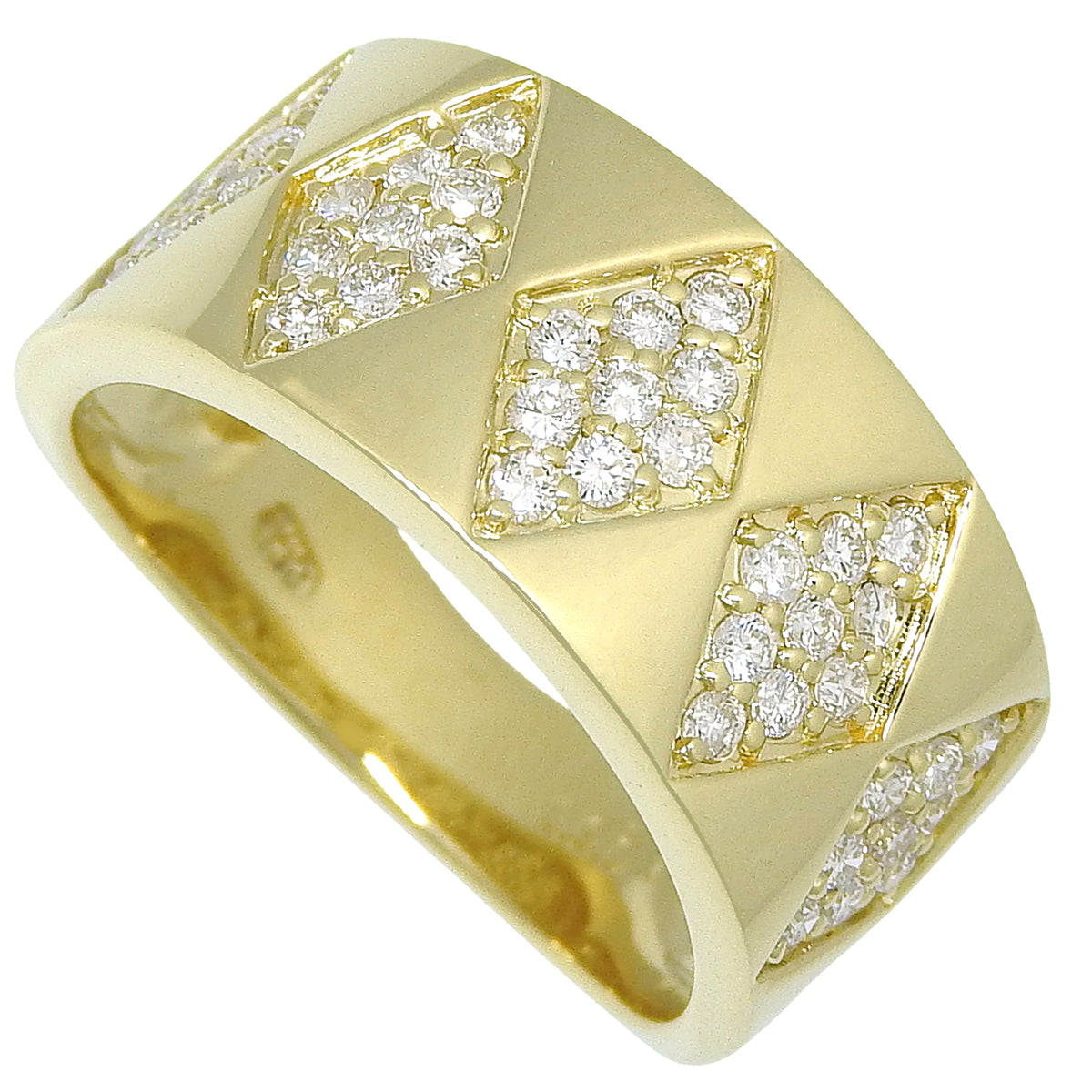 ダイヤモンドリング D0.50 イエローゴールド K18YG 12(52)号 5.9g