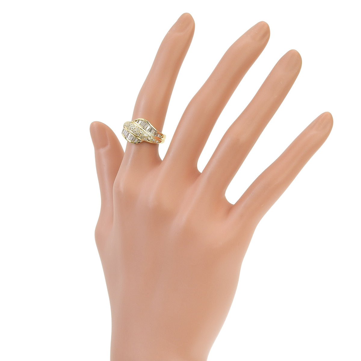 Diamond ring D1.00 Yellow gold K18YG Size 10 (US) / 50 (EU) 5.2g