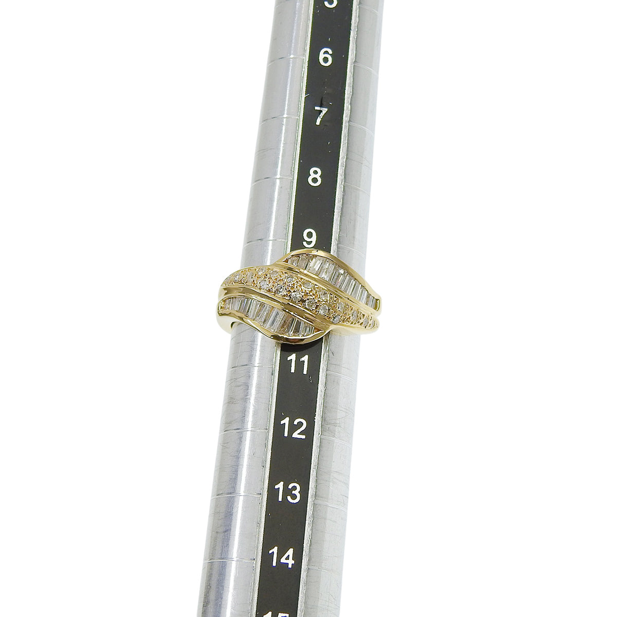 钻石戒指 D1.00 黄K金 K18YG 10(50)号 5.2g