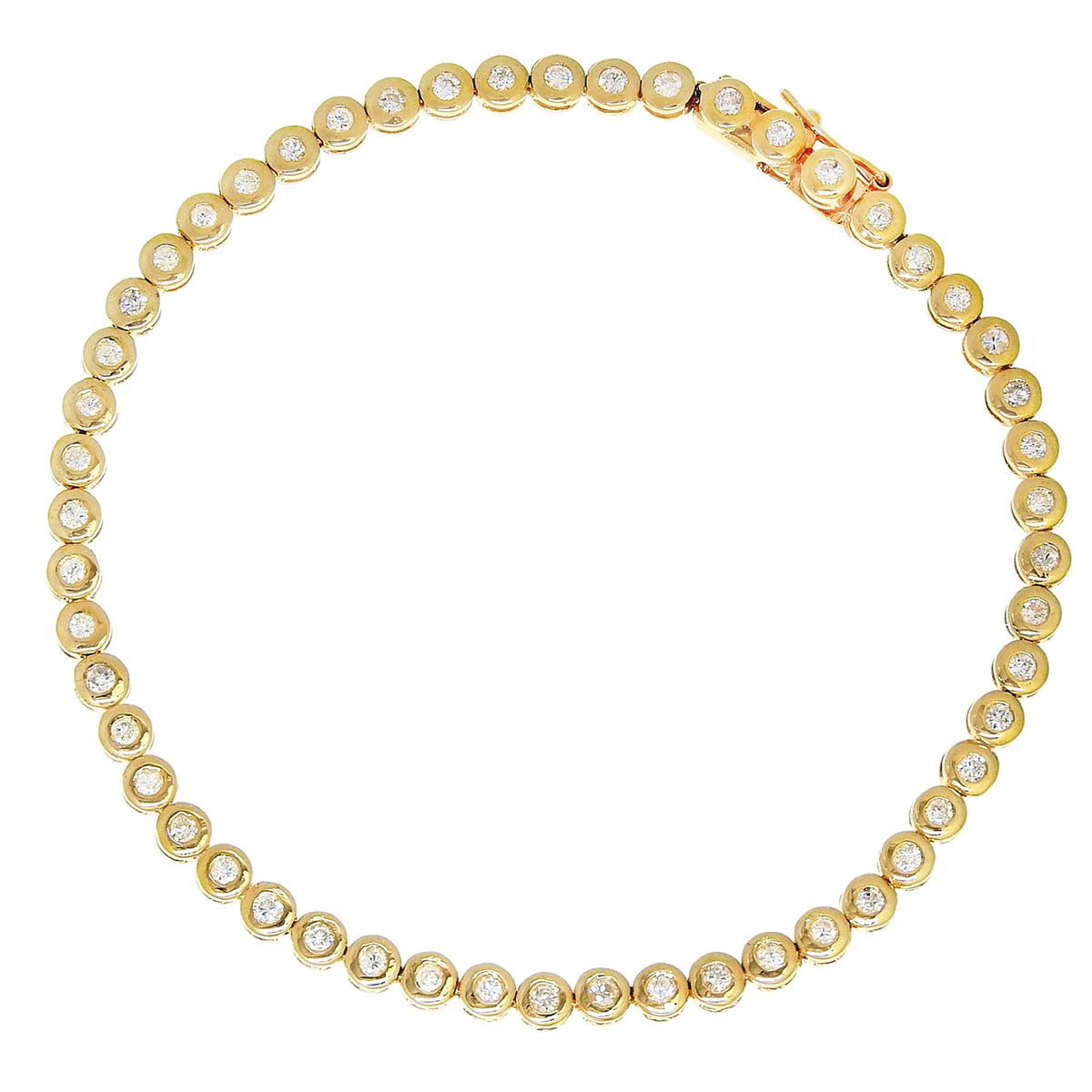 Diamond Tennis Bracelet D1.08 Yellow Gold K18YG 6.9g