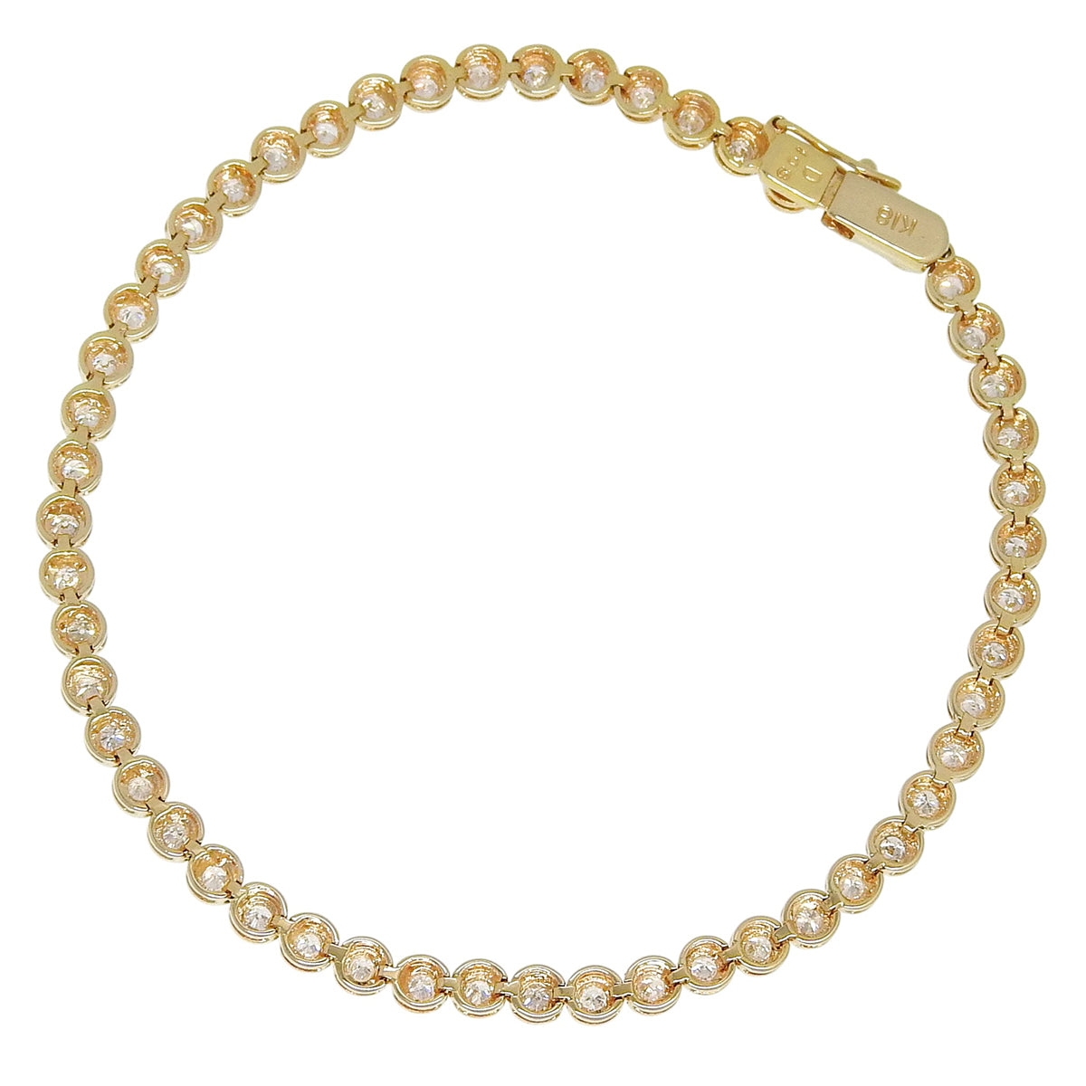 Diamond Tennis Bracelet D1.08 Yellow Gold K18YG 6.9g
