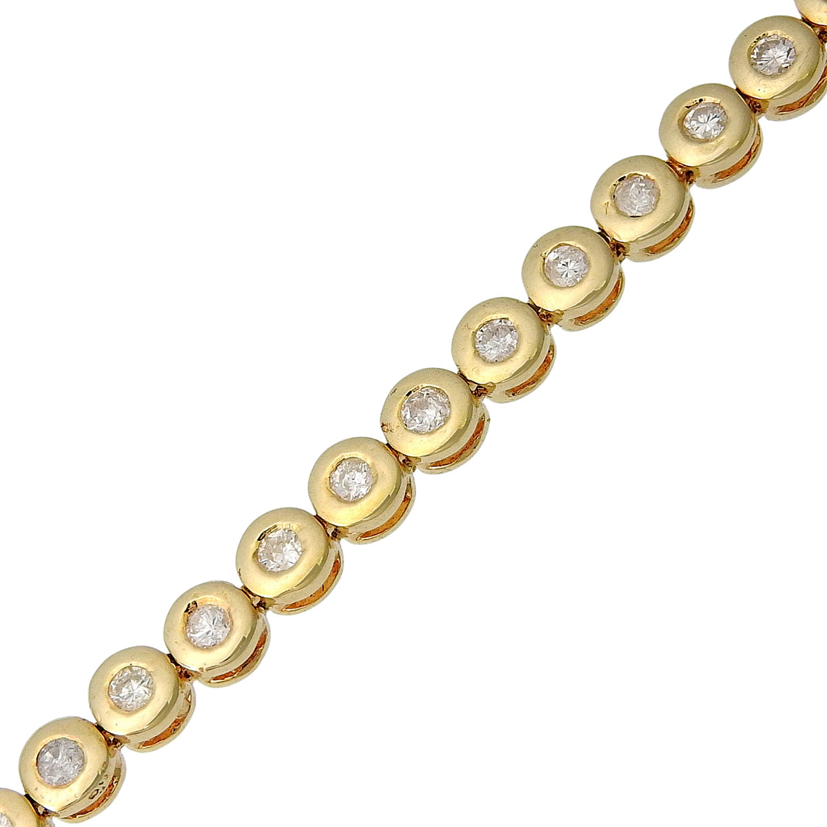 Diamond Tennis Bracelet D1.08 Yellow Gold K18YG 6.9g|Vintage Luxury Brand Specialty Store|Shibuya, Tokyo|alamode