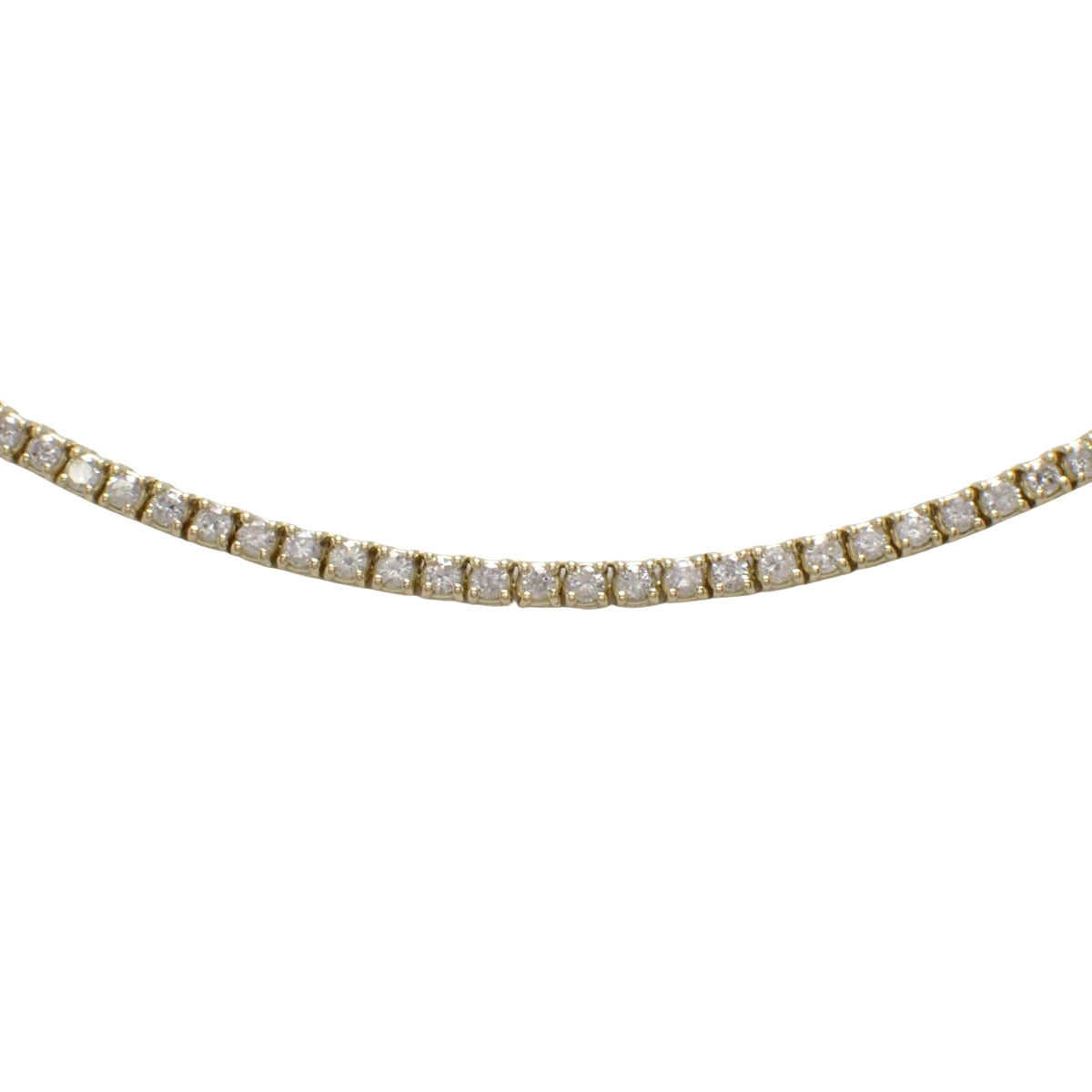 Tennis Diamond Necklace D5.00 Yellow Gold K18YG 23.4g