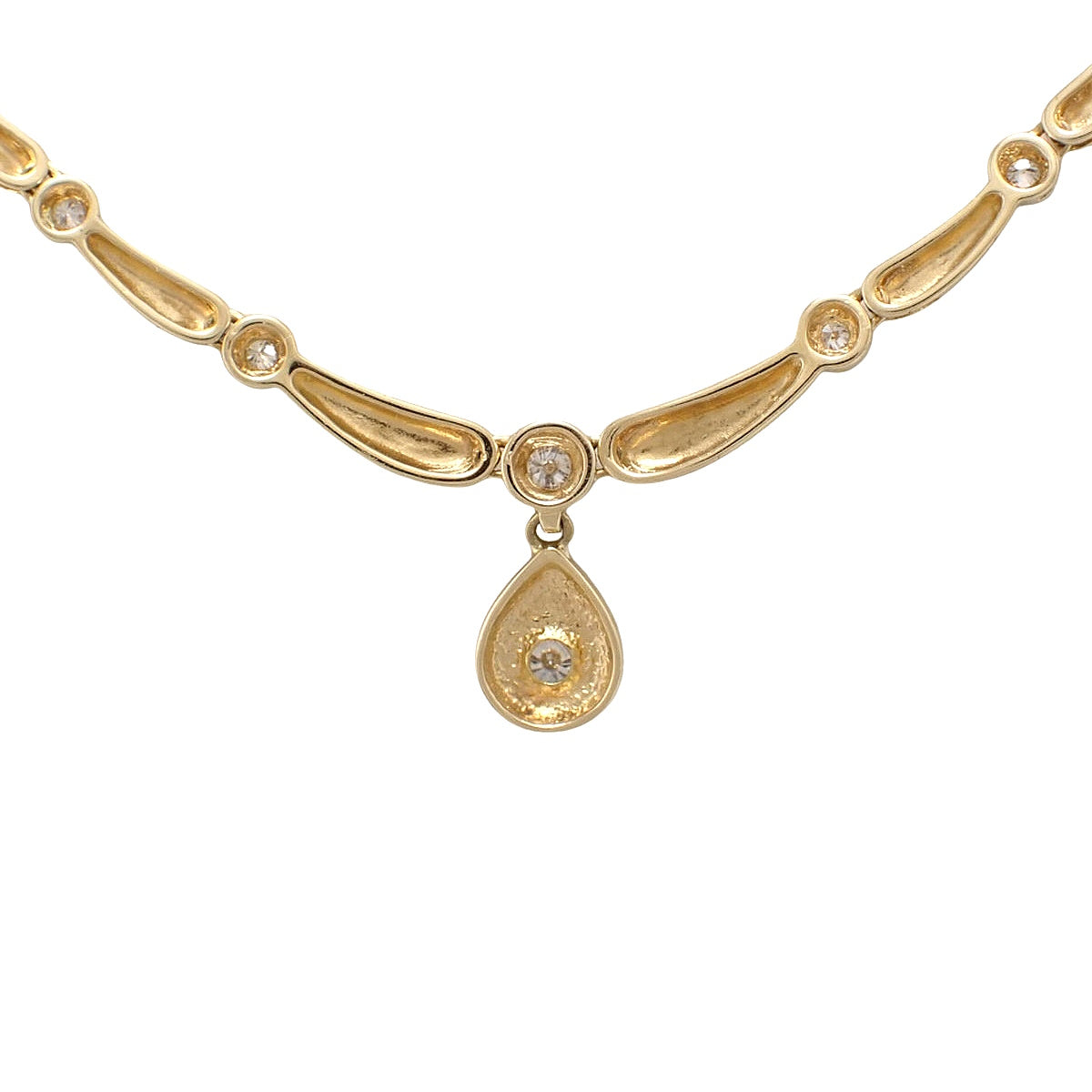 Diamond Necklace D0.52 Yellow Gold K18YG 19.4g 10PD