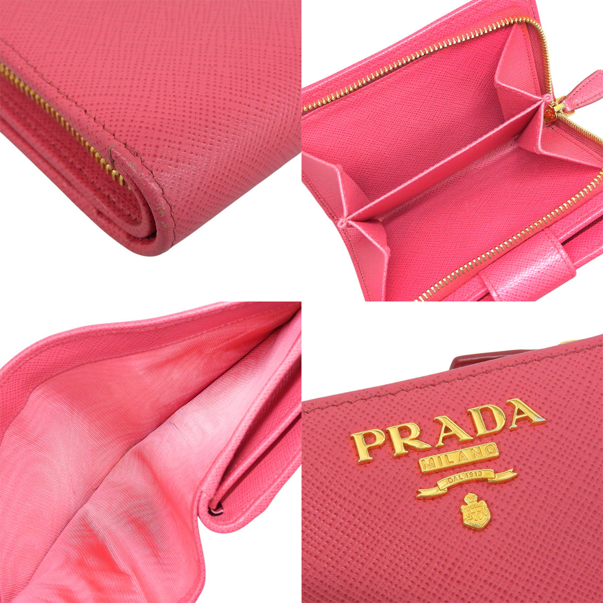 对折钱包,Saffiano 皮革,SAFFIANO METAL PEONIA 1ML018