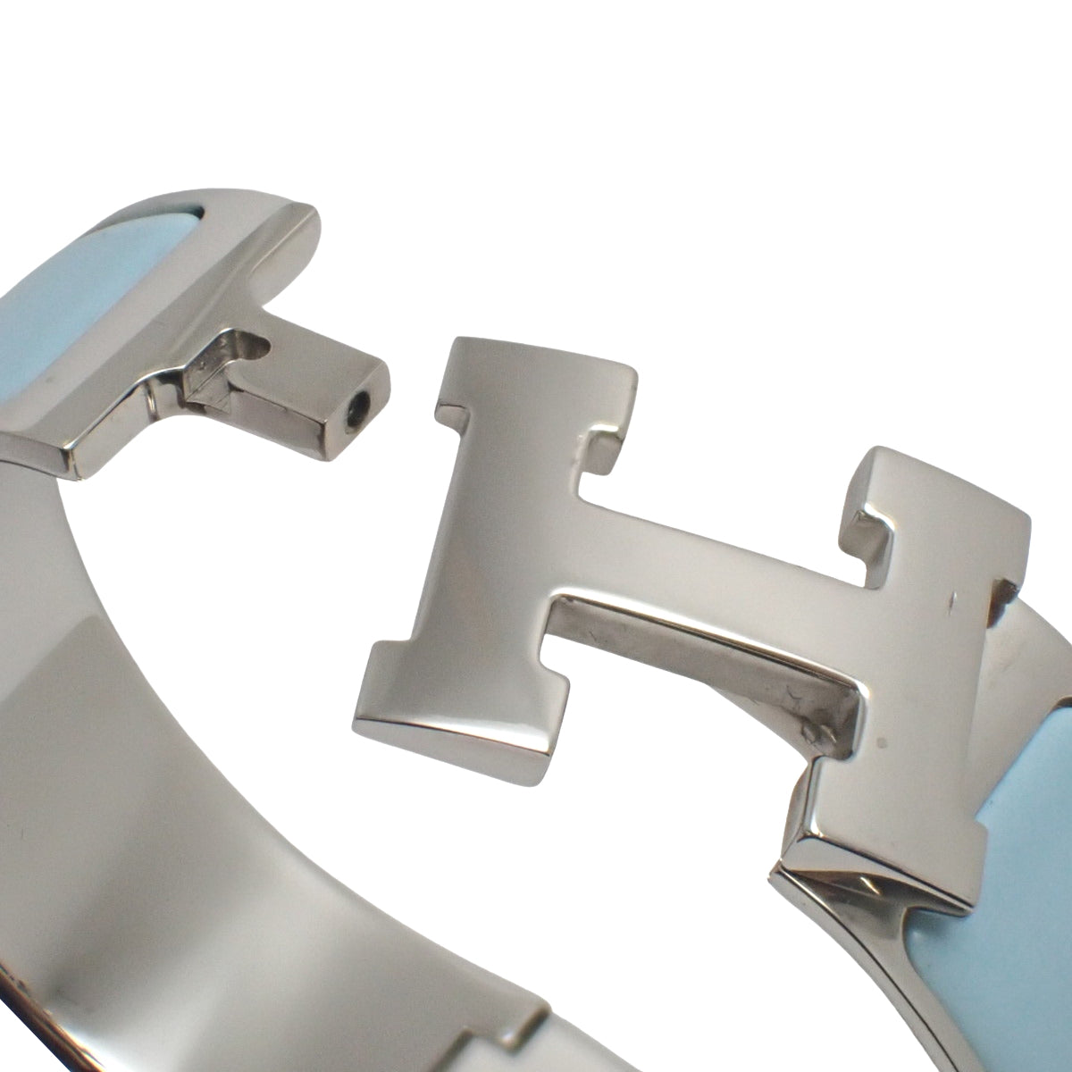 Click-Clack H Metal Enamel Bracelet