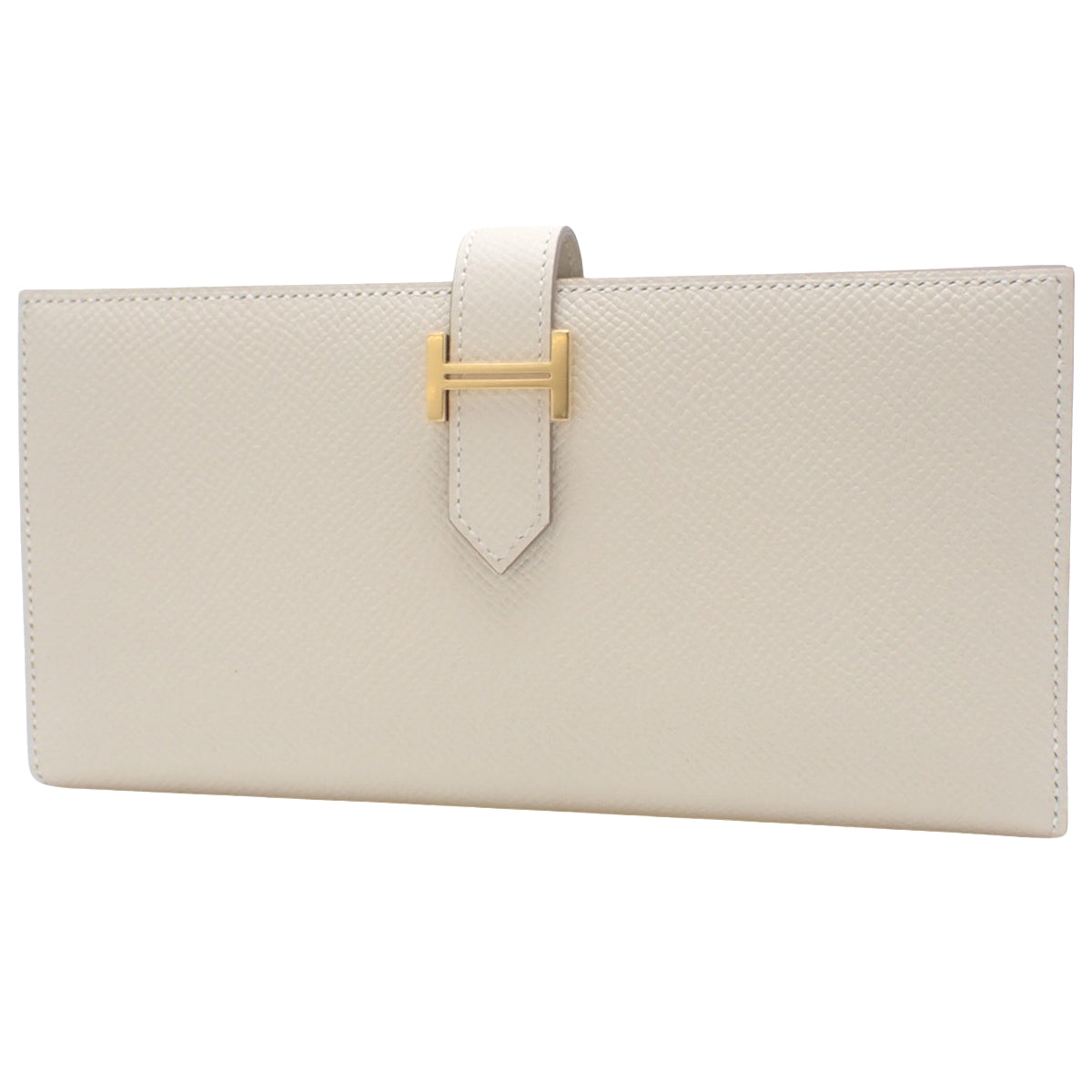 Bearn soufflet, Epsom leather, cream, gold hardware, W stamp