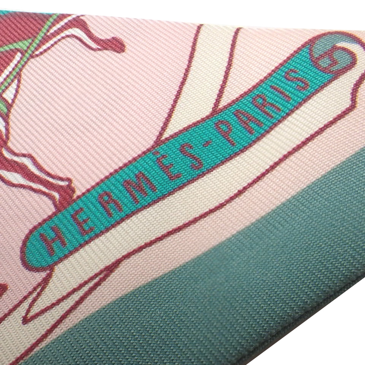 Exposition Universelle HERMES 万国博覧会 ツイリー シルク ローズプードル ヴェール ボルドー