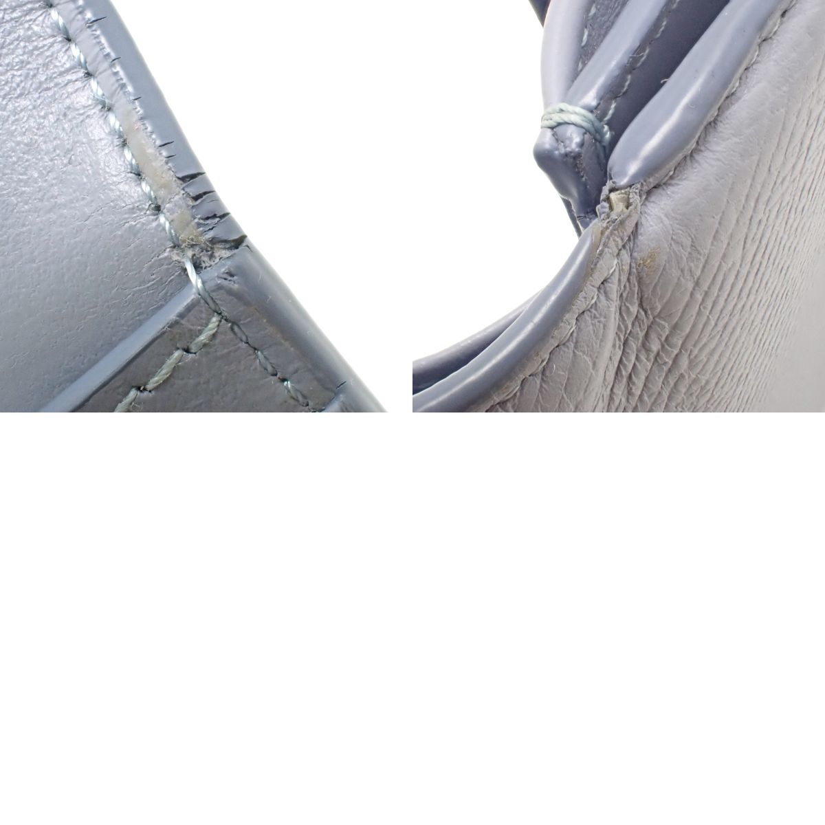 スモール トリフォールドウォレット レザー ブルーグレー