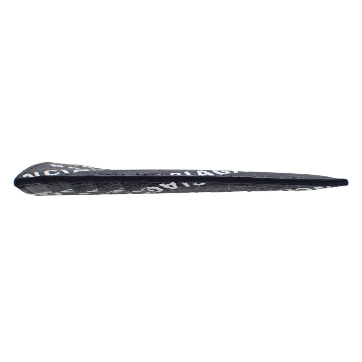 BB Monogram Fragment Case, PVC and Leather, Black, Gray, and White, 640535