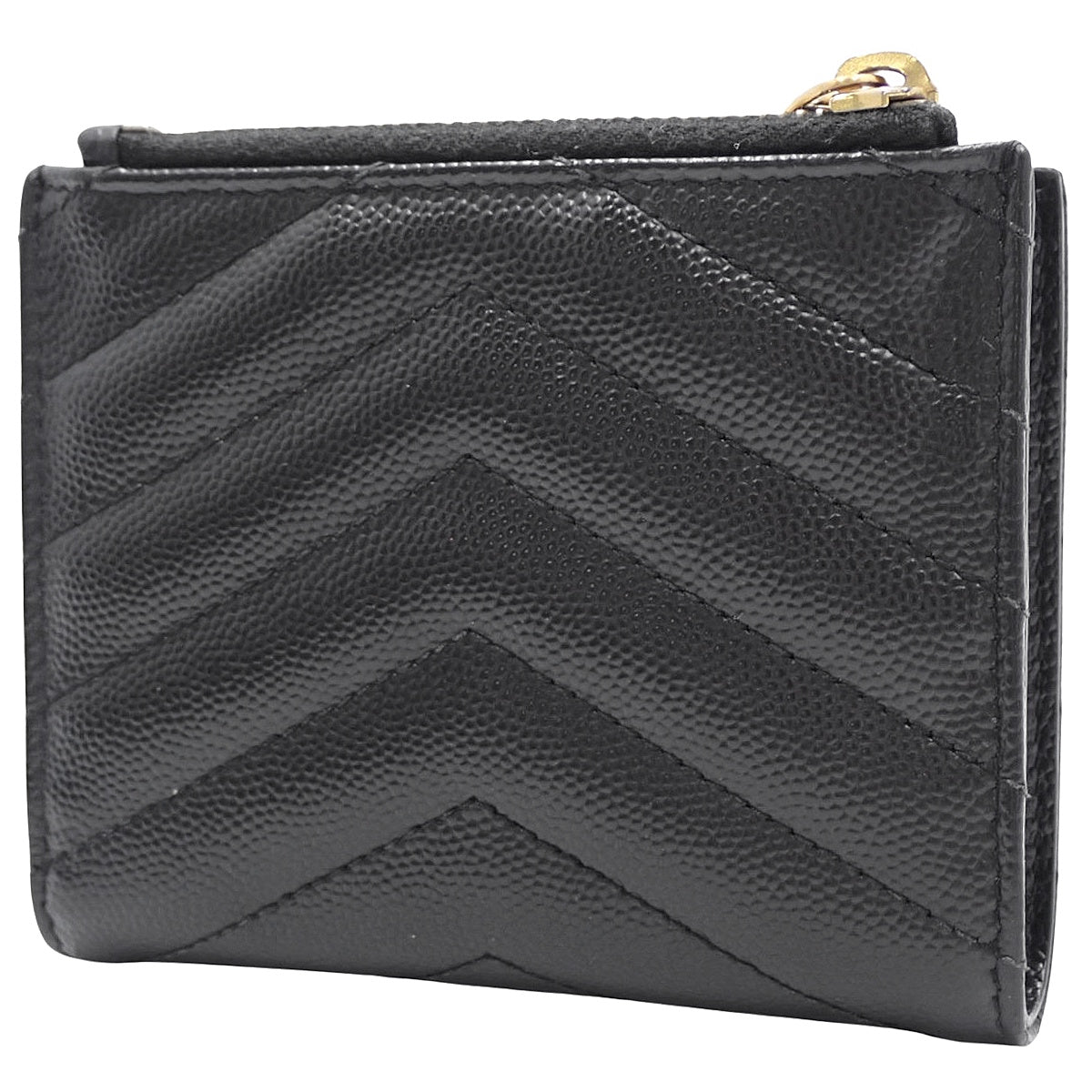 Monogram Bifold Wallet in Grained de Poudre Embossed Leather, Black 575879BOW011000