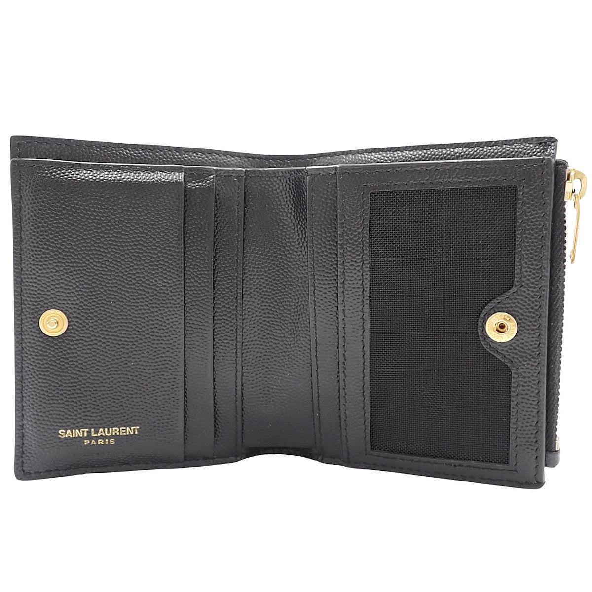 Monogram Bifold Wallet in Grained de Poudre Embossed Leather, Black 575879BOW011000