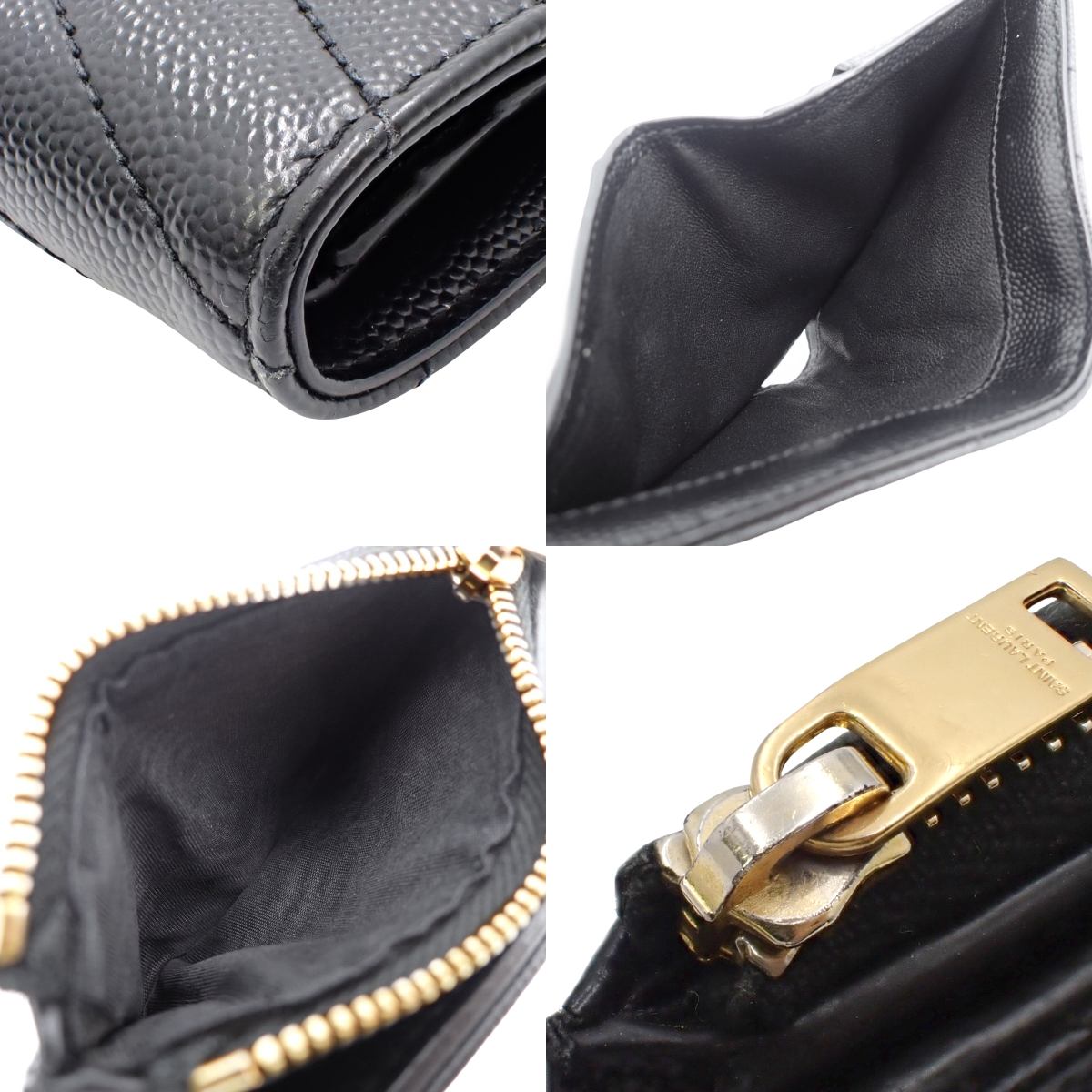 Monogram Bifold Wallet in Grained de Poudre Embossed Leather, Black 575879BOW011000
