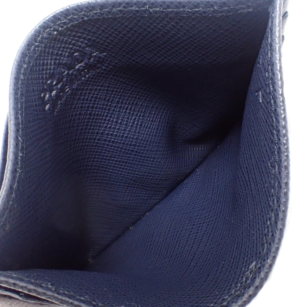 Logo Card Case, Saffiano Leather, Navy