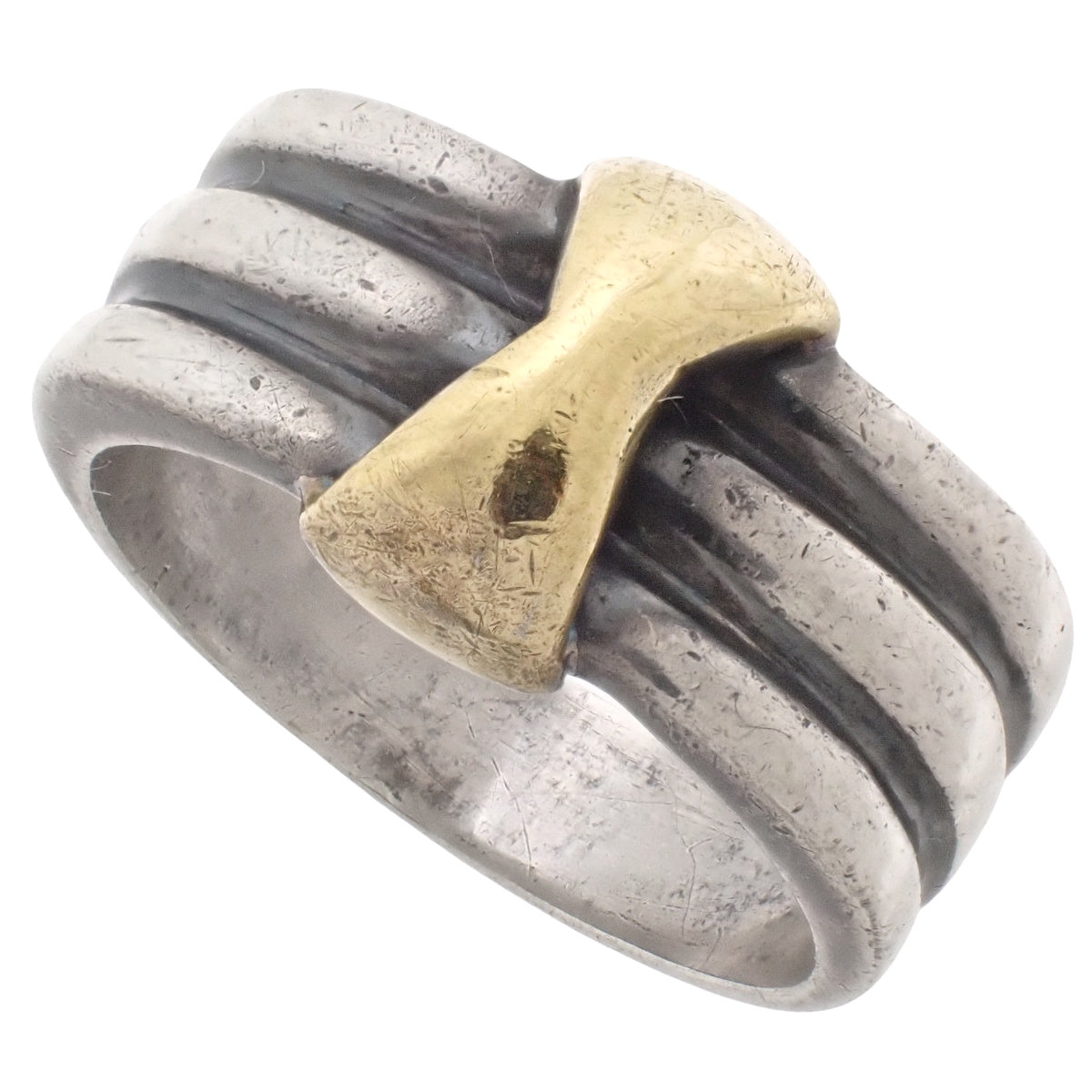 コンビ リング シルバー SV925 イエローゴールド K18YG 10(50)号