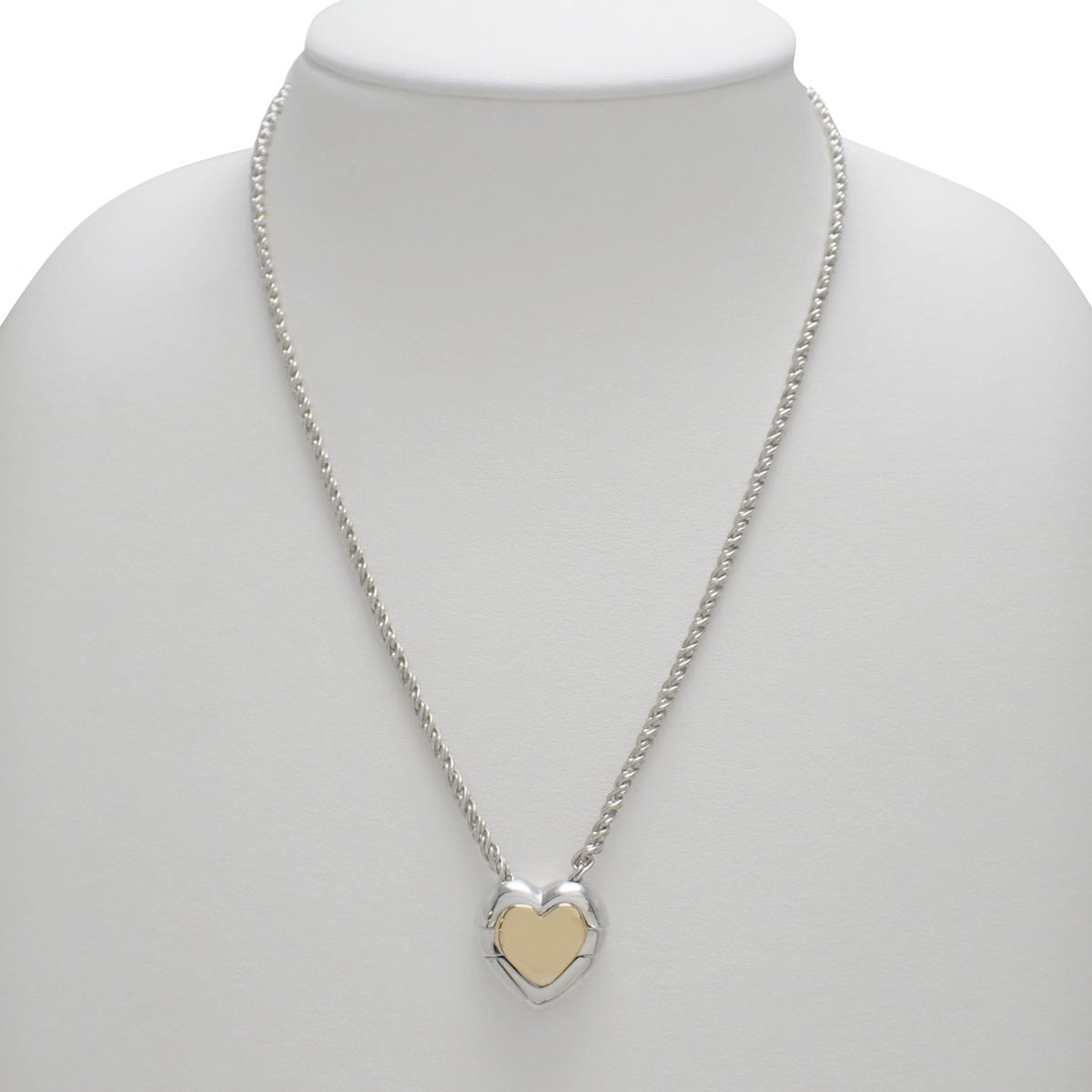 Puzzle Heart Pendant Silver SV925 Yellow Gold K18YG