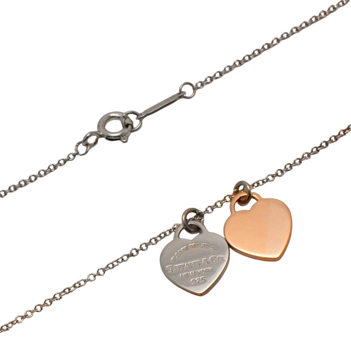 ダブル ハート タグ ペンダント シルバー SV925 ルベドメタル