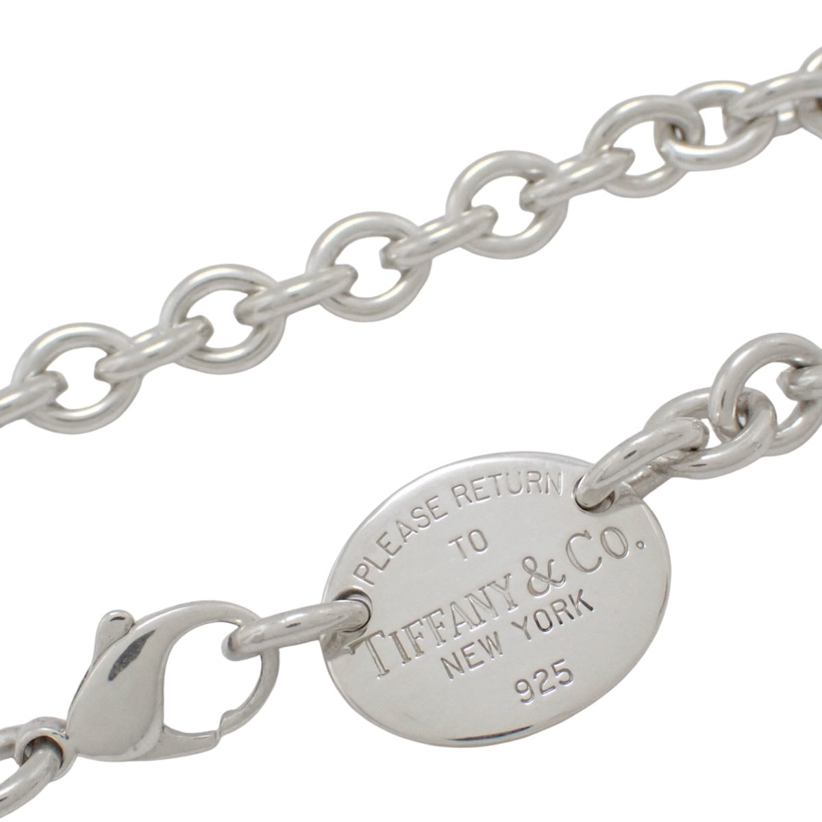 オーバル タグ ネックレス シルバー SV925