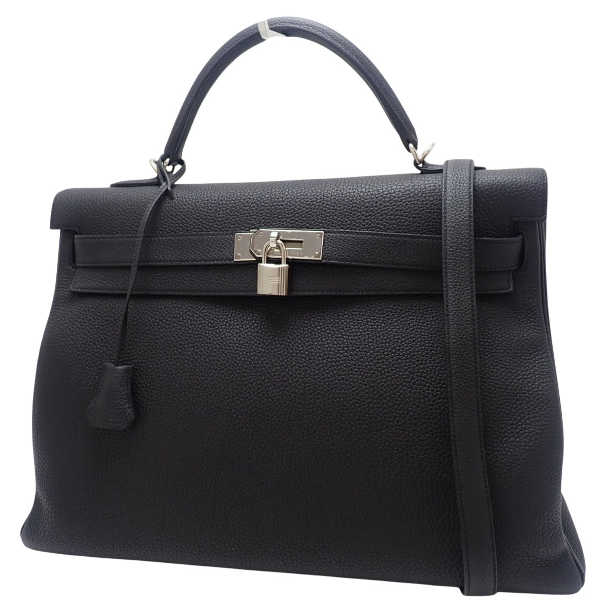 ケリー40 (内縫い) トゴ ブラック シルバー金具 D刻印