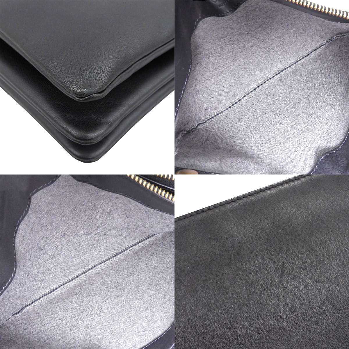 トリオ ラージ ラムスキン ブラック 171453ETA