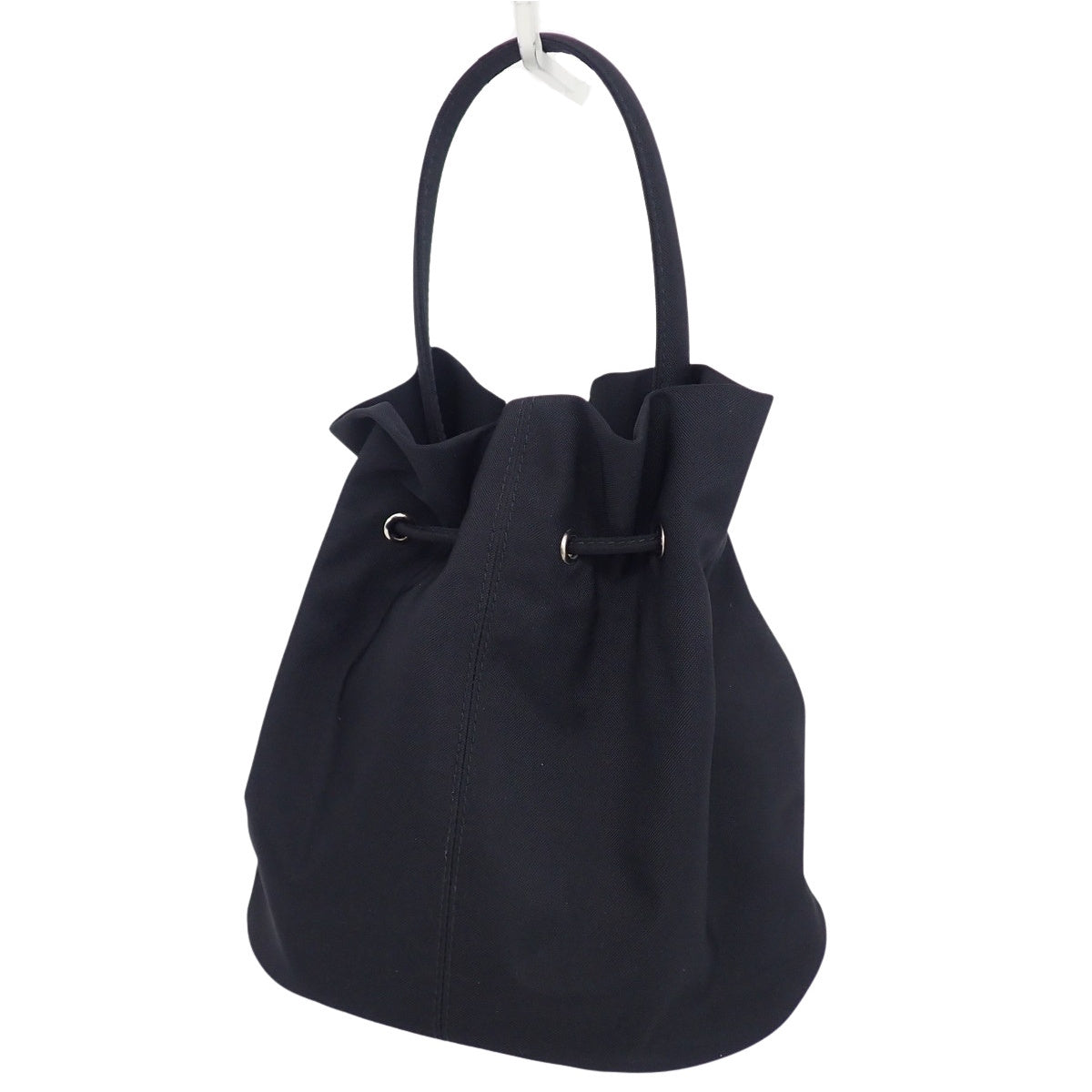 2WAY巾着バッグ ナイロン ブラック ホワイト 619459