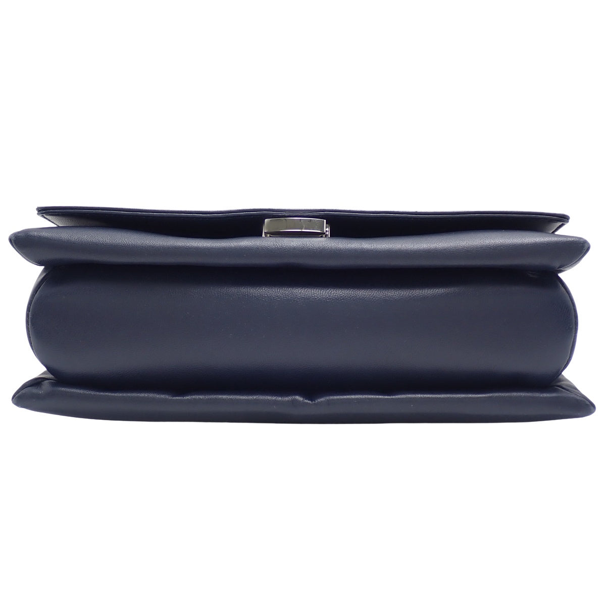 Anagram one-shoulder bag in navy sheepskin