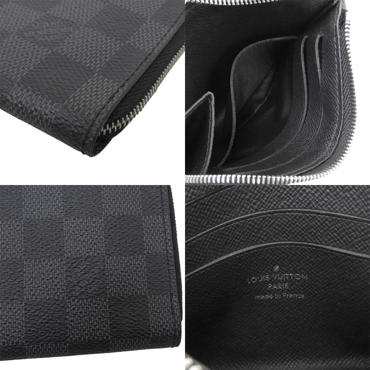 路易威登 Damier Graphite 帆布钱夹 NM 路易威登 Damier Graphite 帆布 灰色 黑色 N63237