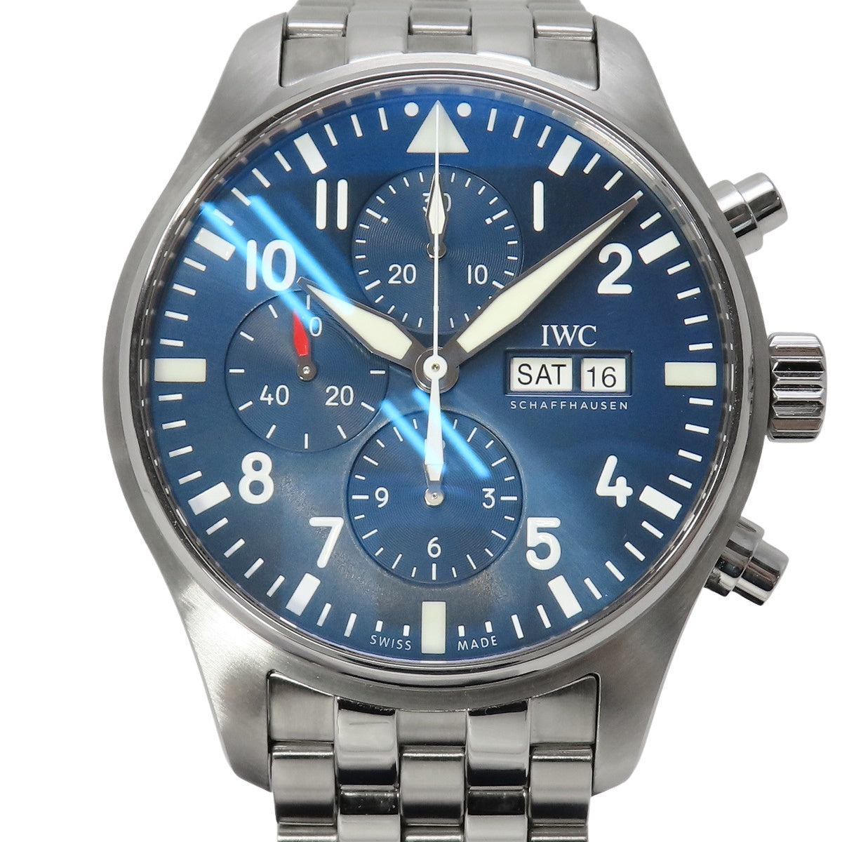 Pilot Watch Chronograph Le Petit Prince IW377717 SS Blue Automatic Men's