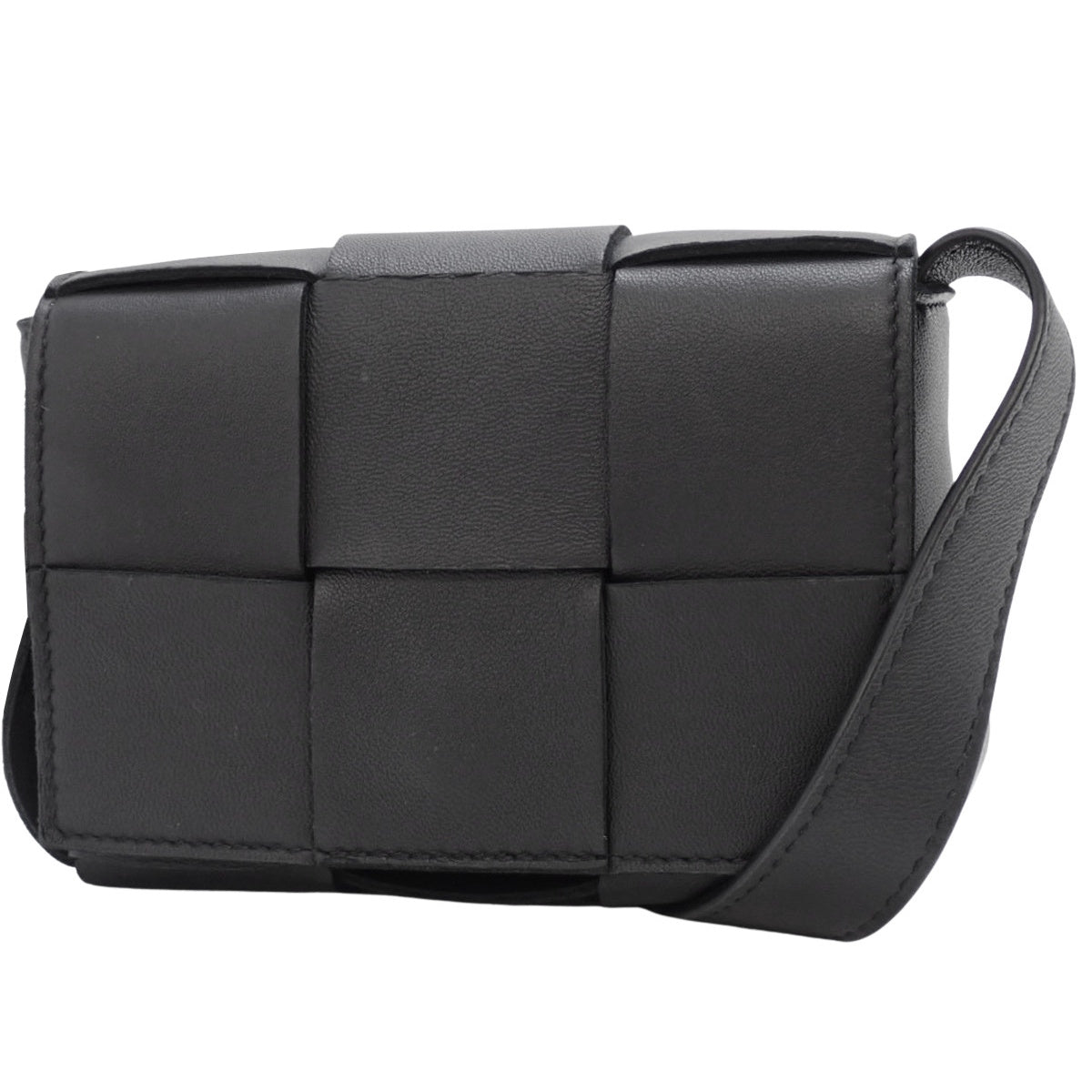 Maxi Intrecciato CANDY Cassette Mini Bag Lambskin Black 666688VMAY18425
