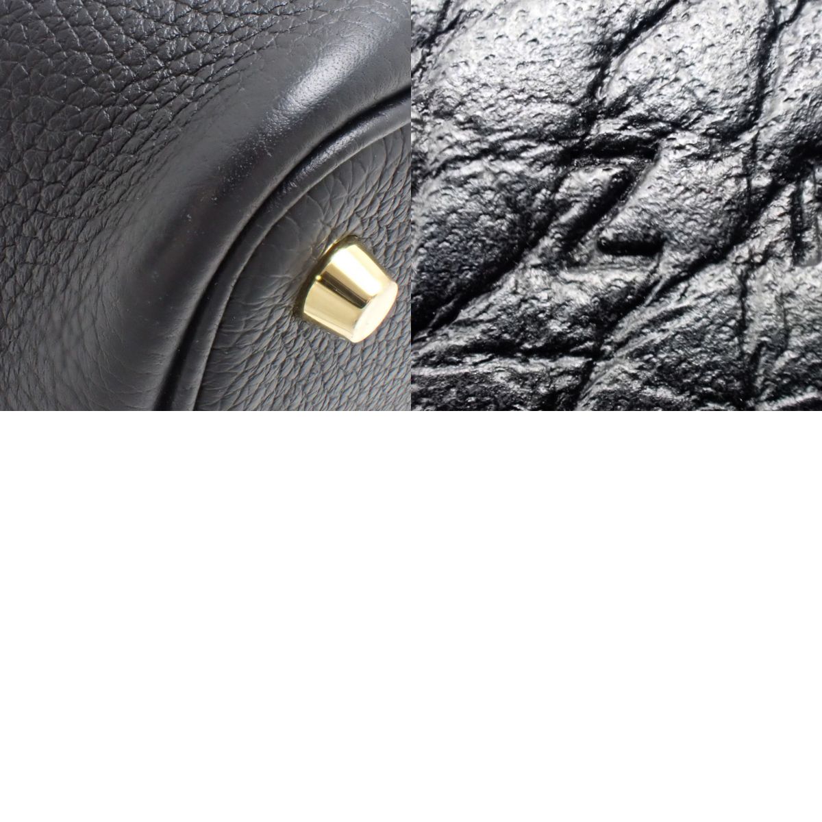 ピコタンロックPM トリヨンクレマンス ブラック ゴールド金具 Z刻印