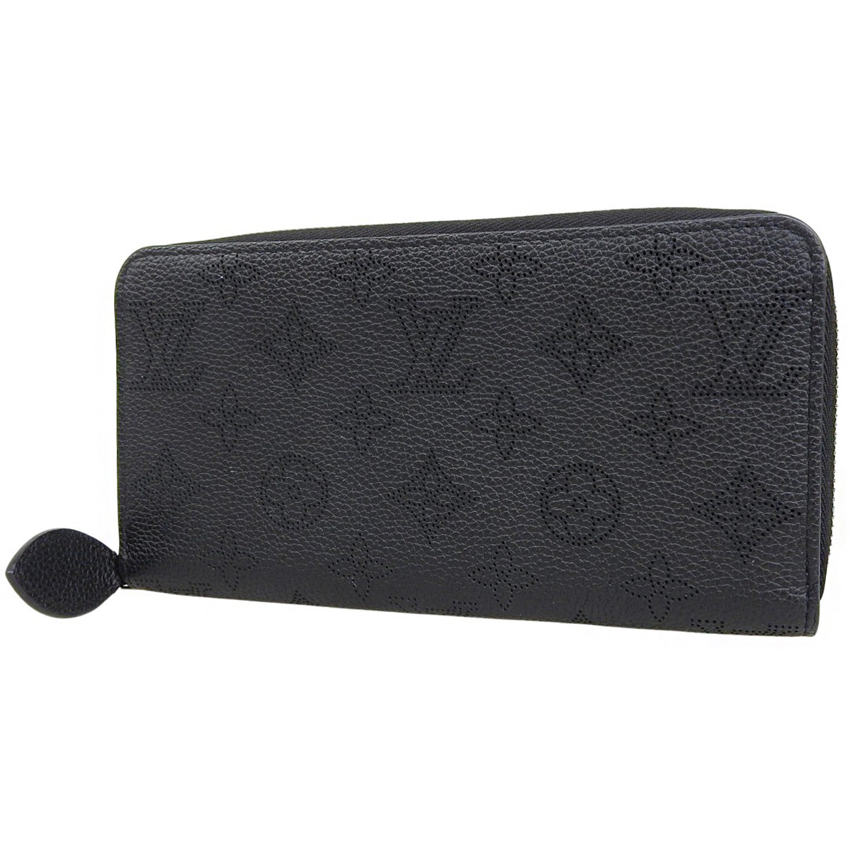 Monogram Mahina 拉链钱夹 Mahina 皮革 黑色 M61867