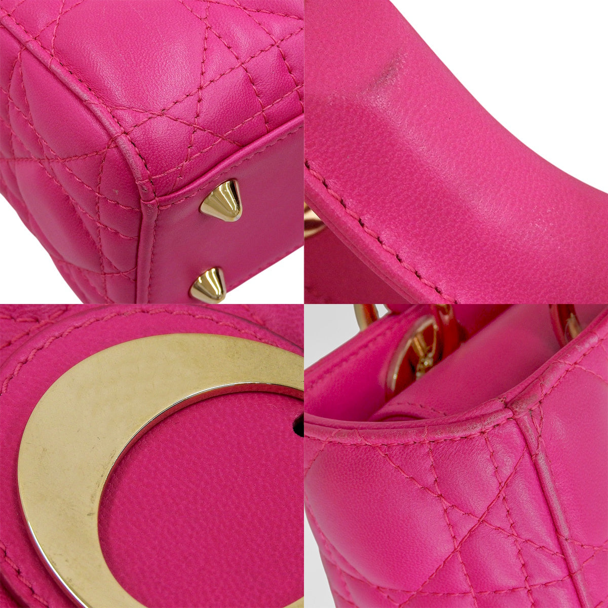 カナージュ レディディオール My ABCDior スモール ラムスキン ラニピンク M0538ONGE_M16F