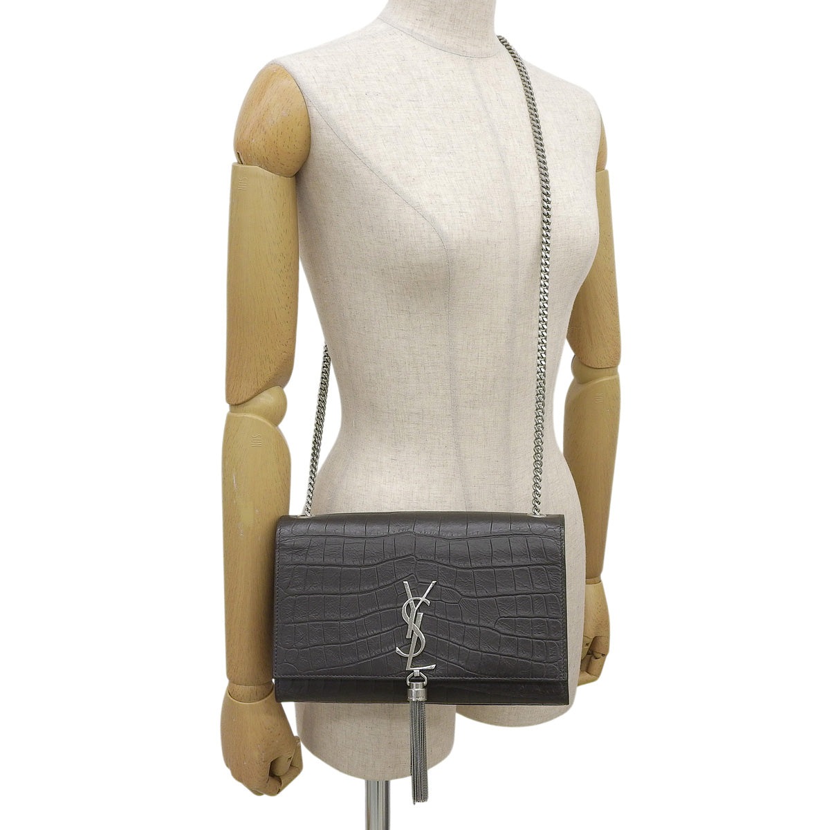 ケイトタッセル ミディアム カーフ グレー 354119