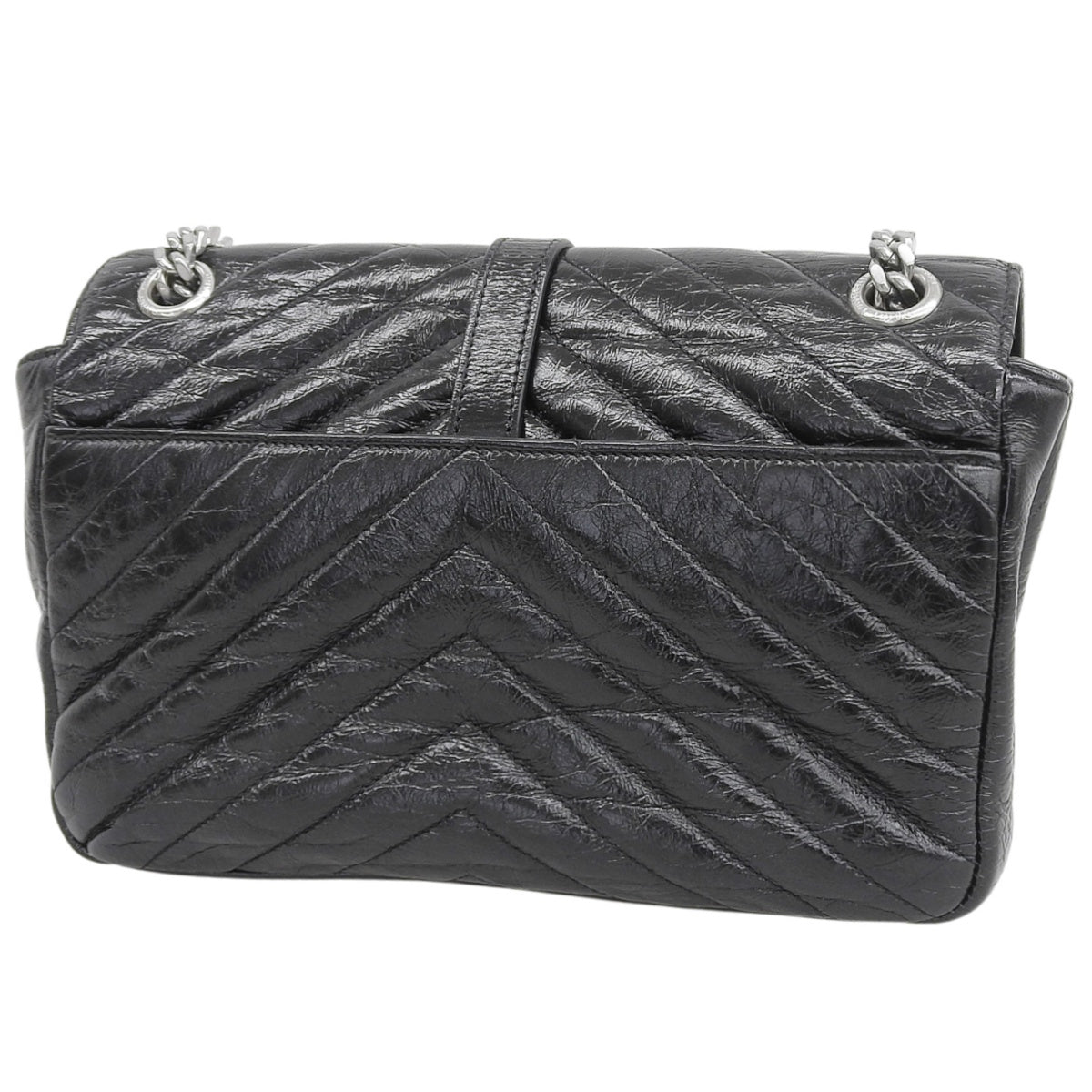 ベイビーパンク チェーンショルダーバッグ レザー ブラック