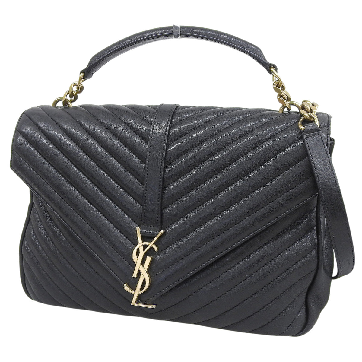 カレッジ ラージ レザー ブラック