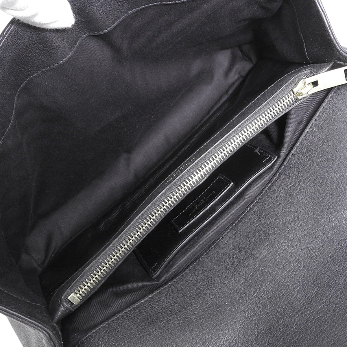 カレッジ ラージ レザー ブラック