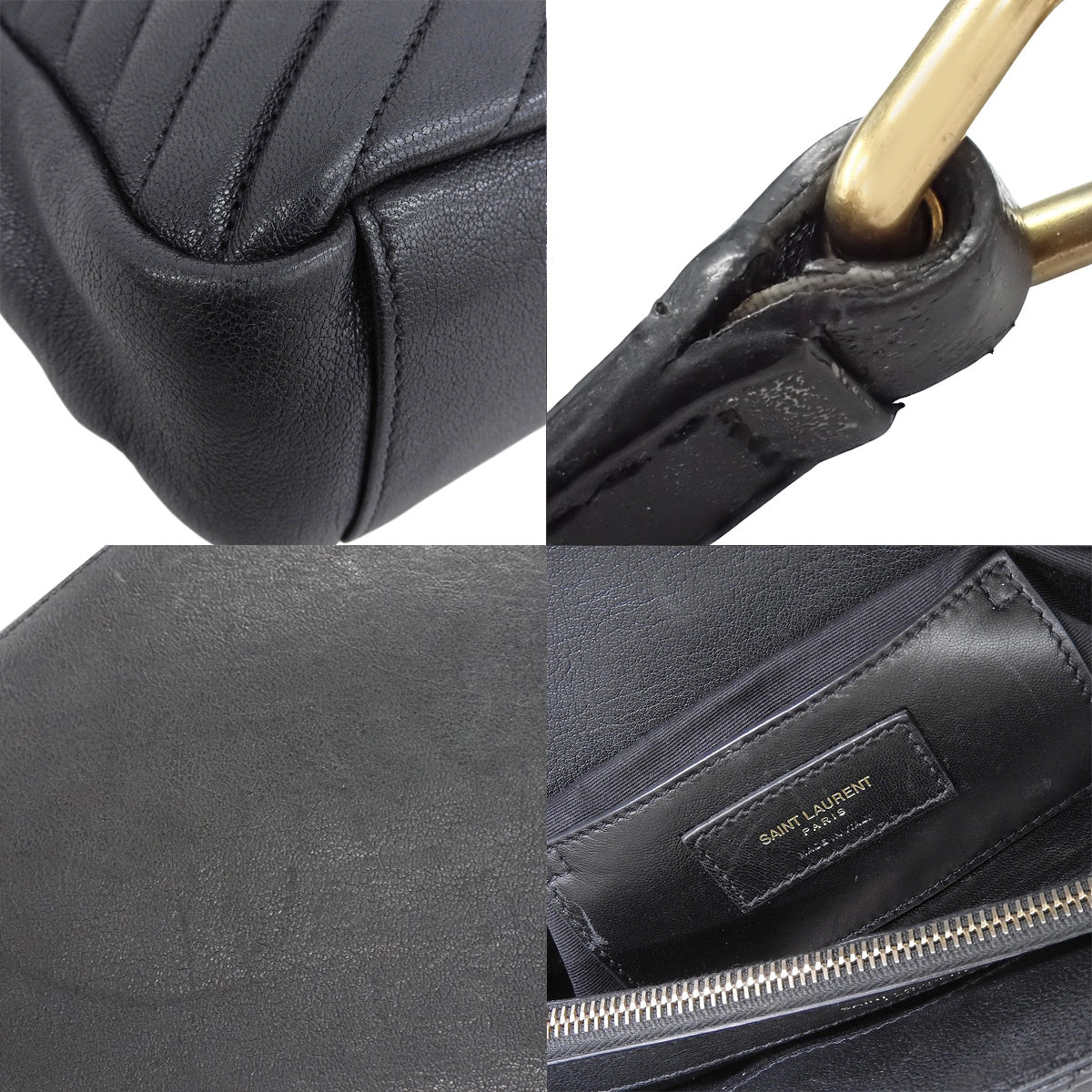 カレッジ ラージ レザー ブラック