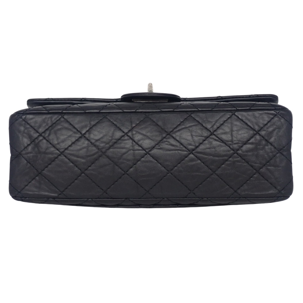 2.55 マトラッセ Wフラップ ショルダーバッグ ブラック エイジドカーフスキン A37587