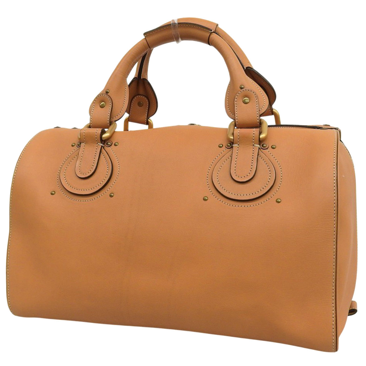 Aurora Mini Boston Bag, Calfskin, Caramel, 3S0262-275