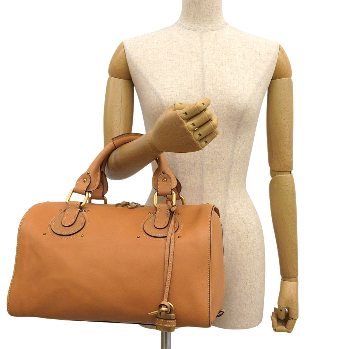 オーロラ ミニボストンバッグ カーフ キャラメル 3S0262-275