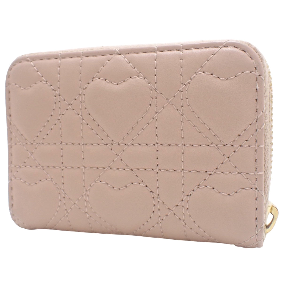 カナージュ レディディオール ボヤージュージップコインケース ラムスキン ピンクベージュ カードケース ハート ミニ財布 ウォレット