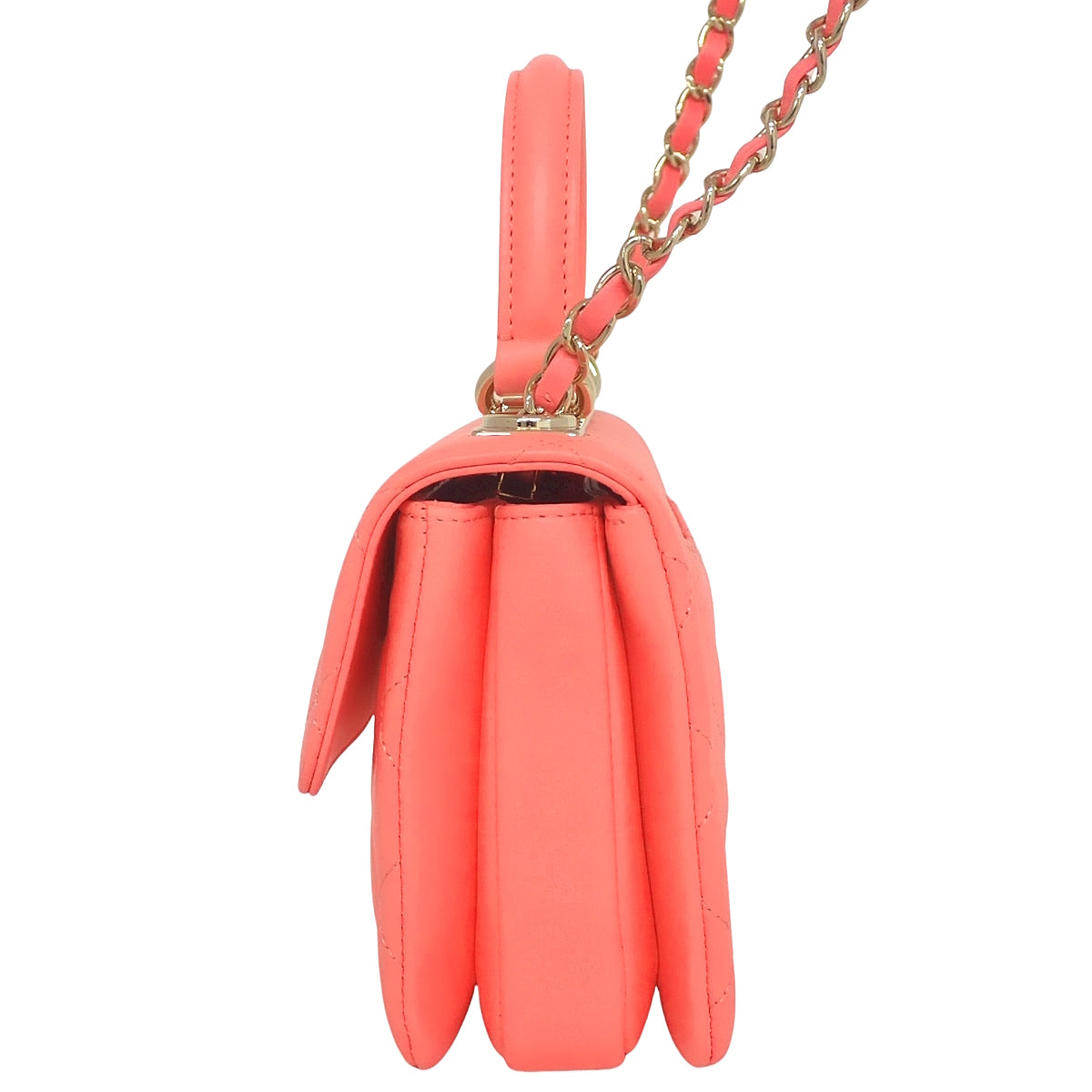 マトラッセ トレンディCC チェーンショルダーバッグ ラムスキン ピンク AS4654